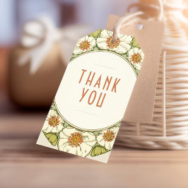 Etiqueta Para Presente Obrigado Vintage Art Nouveau Mucha