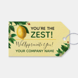 Etiqueta Para Presente Obrigado "Você é o Zest" Agradecendo Lemon
