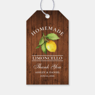 Etiqueta Para Presente Obrigados De Casamento De Lemon Wood Limoncello