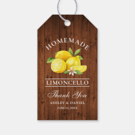 Etiqueta Para Presente Obrigados de Casamento de Lemons Wood Limoncello