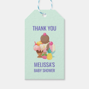 Etiqueta Para Presente Obrigados de Chá de fraldas Neopolar sorvete