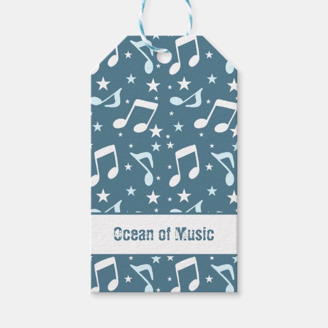 Etiqueta Para Presente Ocean of Music patterned (Frente)