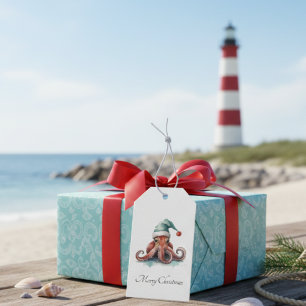 Etiqueta Para Presente Octopus Natal, personalizável