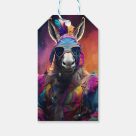 Etiqueta Para Presente Óculos Azuis Funky Donkey