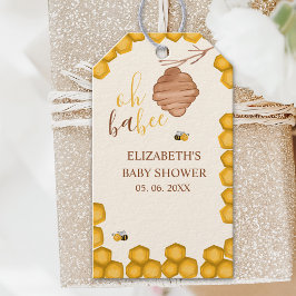 Etiqueta Para Presente Oh Babee Honeycomb Bee - Baby Shower Gifts