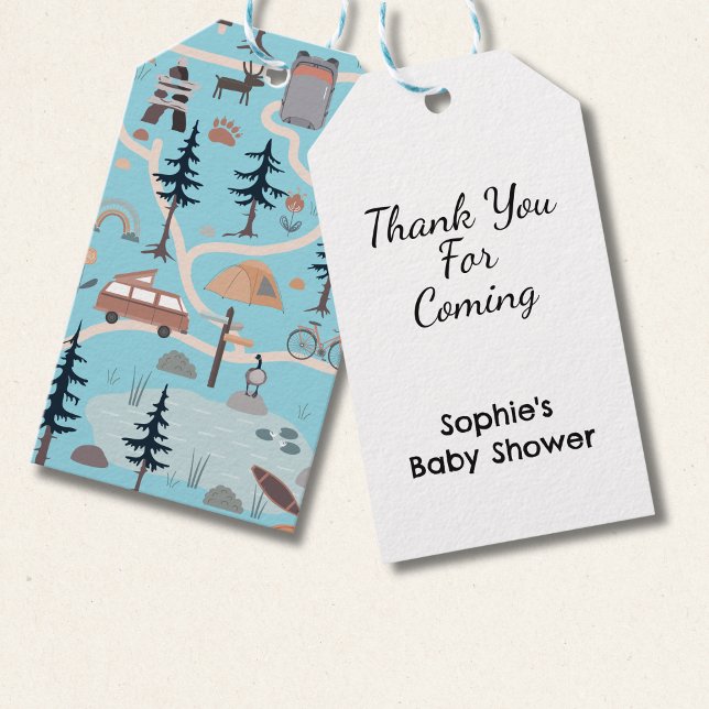 Etiqueta Para Presente Oh Boy, Adventure Awaits, Blue (Criador carregado)