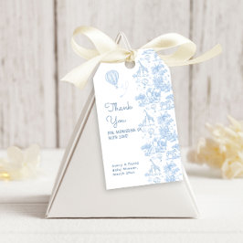 Etiqueta Para Presente Oh Boy Blue Toile Safari Chá de fraldas