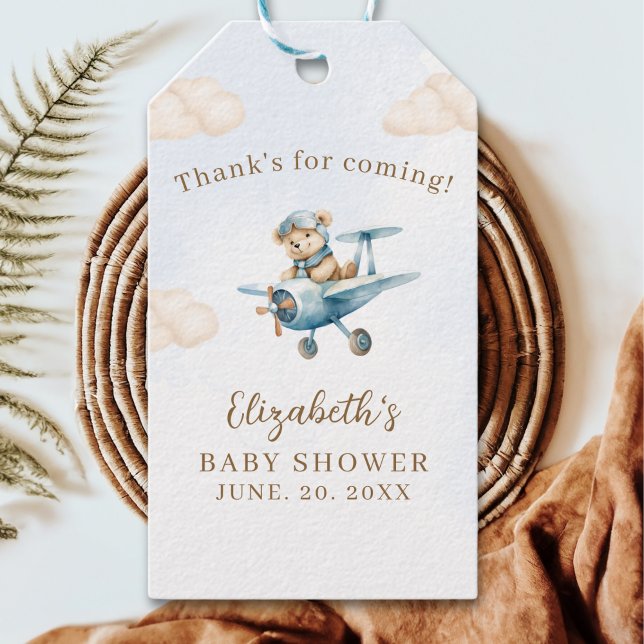 Etiqueta Para Presente Oh Boy, Cute Bear Baby shower boy (Criador carregado)