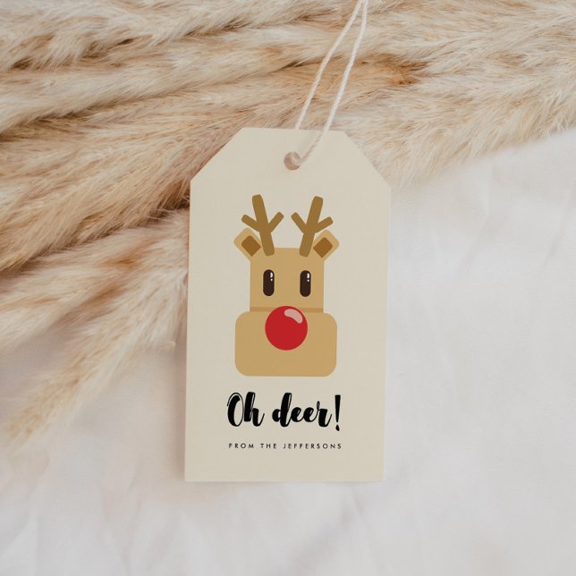 Etiqueta Para Presente Oh Deer Christmas (Criador carregado)