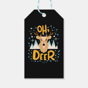 Etiqueta Para Presente Oh Deer Christmas Pun