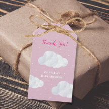 Oh, Menina Rosa Nuvens Rosa Chá de fraldas das Est