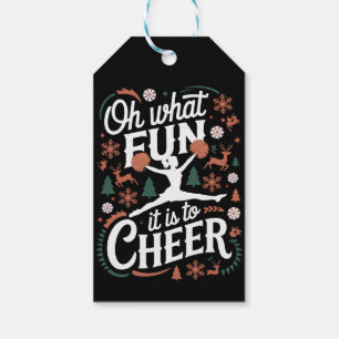 Etiqueta Para Presente Oh Que Diversão É Torcer Feio Cheerleading Natal