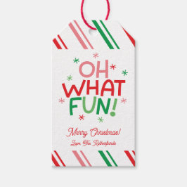 Etiqueta Para Presente Oh What Fun Christmas Gift Tag