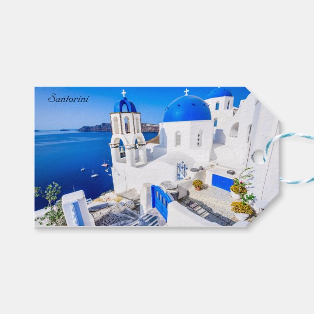 Etiqueta Para Presente Oia Santorini (Frente (horizontal))