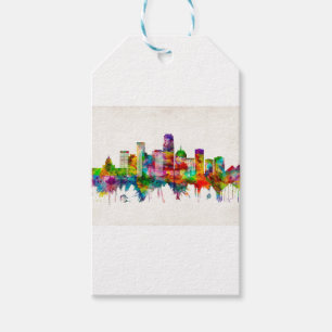 Etiqueta Para Presente Oklahoma City Skyline