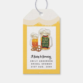 Etiqueta Para Presente Oktoberfest Chá de fraldas Baby is Breing BEER PRE