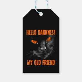 Etiqueta Para Presente Olá Escuridão Meu Velho Amigo: Edição de Halloween