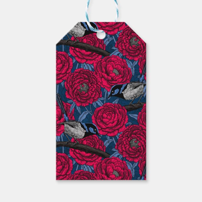 Etiqueta Para Presente Ondas nas peônias (Frente)