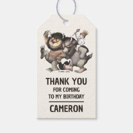 Etiqueta Para Presente Onde as coisas selvagens são caracteres