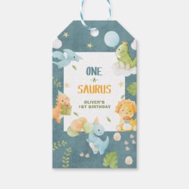 Etiqueta Para Presente One-A-Saurus Dinosaur 1st Birthday Party
