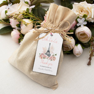 Etiqueta Para Presente Ooh La La Parisiense Floral Chá de Noiva Francês
