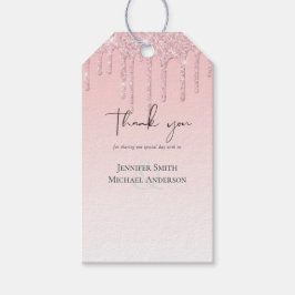 Etiqueta Para Presente ORÇAMENTO Casamento com Brilho Rosa Gotejante