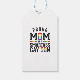 Etiqueta Para Presente Orgulhosa Mãe de um Filho Gay Arrogante Camisa Vin