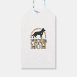 Etiqueta Para Presente Orgulhosa Silhueta de Cachorro Mãe Design Vetorial