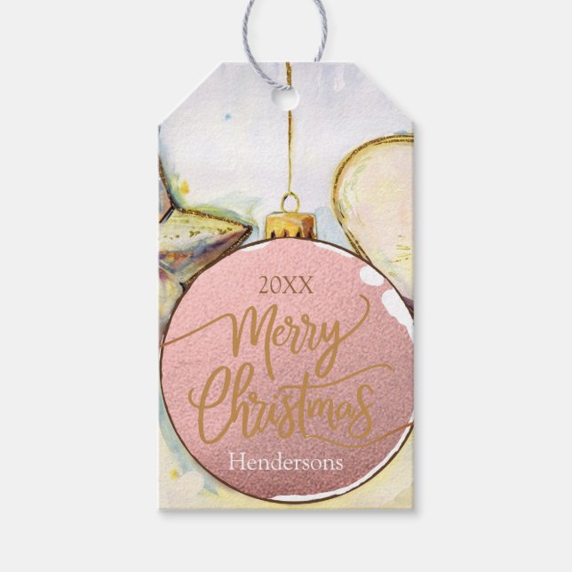 Etiqueta Para Presente Ornament Natal (Frente)