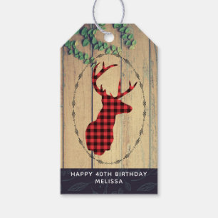 Etiqueta Para Presente Os cervos dirigem com Antlers - aniversário