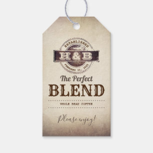 Etiqueta Para Presente Os favores perfeitos do café do casamento da