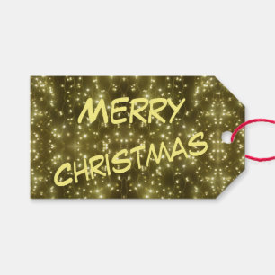Etiqueta Para Presente Ouro Espumante Luz a etiqueta de presente de Natal