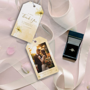 Etiqueta Para Presente Ouro Hour Grace Foto e Casamento Floral Obrigado