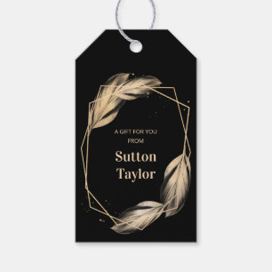 Etiqueta Para Presente Ouros em preto