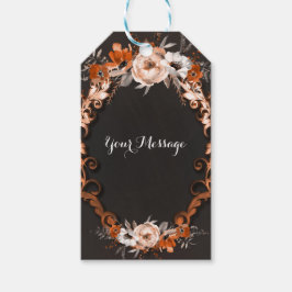 Etiqueta Para Presente Outono Casamento Floral Laranja Flores Favorito
