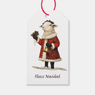 Etiqueta Para Presente Ovelha de Natal Cordeiro Santa