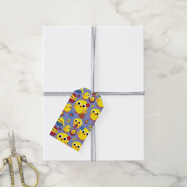 Etiqueta Para Presente Ovos de Páscoa com Hatch Retroativo (Com cordão)