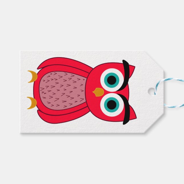 Etiqueta Para Presente Owl Photo Print (Frente (horizontal))