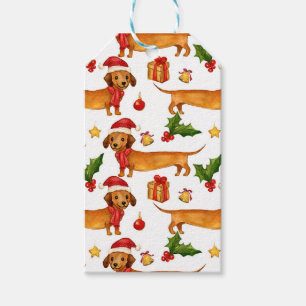 Etiqueta Para Presente Pachorrinhos festivos padrão de Natal