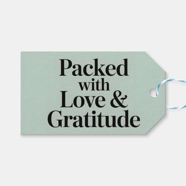 Etiqueta Para Presente Packed with Gratitude (Frente (horizontal))