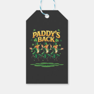 Etiqueta Para Presente Paddy's Back Funny Trump Rua Patrick Day Leopard