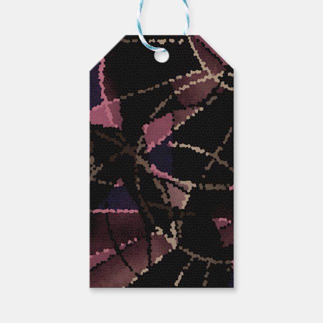 Etiqueta Para Presente padrão abstrato mosaico (Frente)