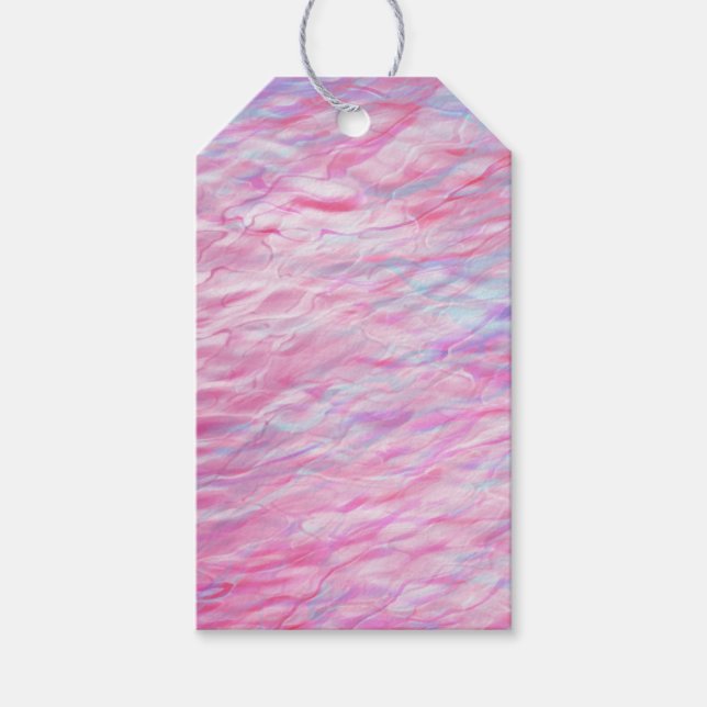 Etiqueta Para Presente Padrão abstrato ondulado (Frente)