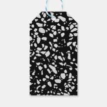 Padrão abstrato Terrazzo Mosaico preto e branco