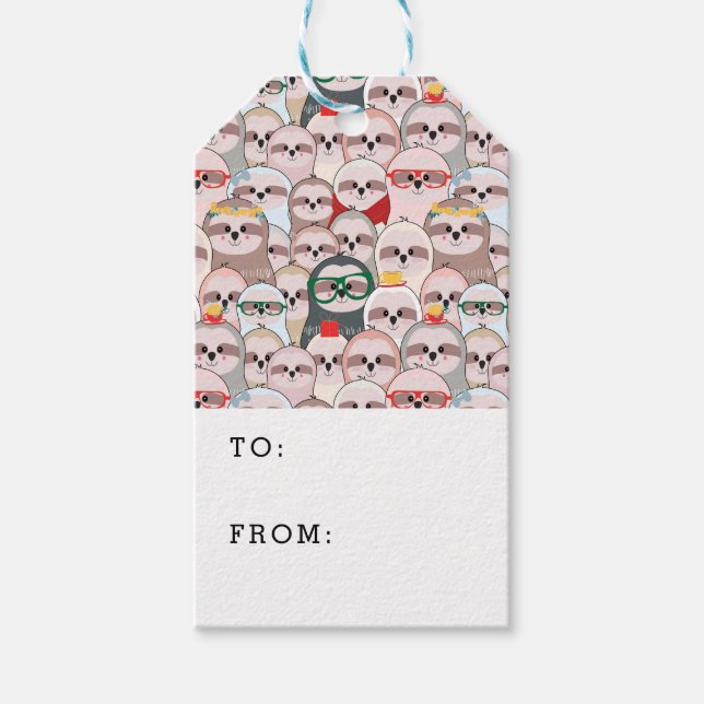 Etiqueta Para Presente Padrão de banda desenhada (Frente)