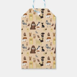 Etiqueta Para Presente padrão de cães