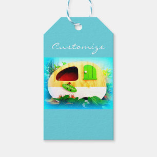 Etiqueta Para Presente Padrão de câmeras de Vintage retrô personalizado a