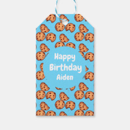 Etiqueta Para Presente Padrão de Cookies Chip de Chocolate