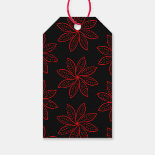 Etiqueta Para Presente Padrão de Crimson em Preto