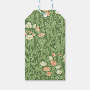 Etiqueta Para Presente Padrão de Ervilha Doce William Morris Botânico Vin